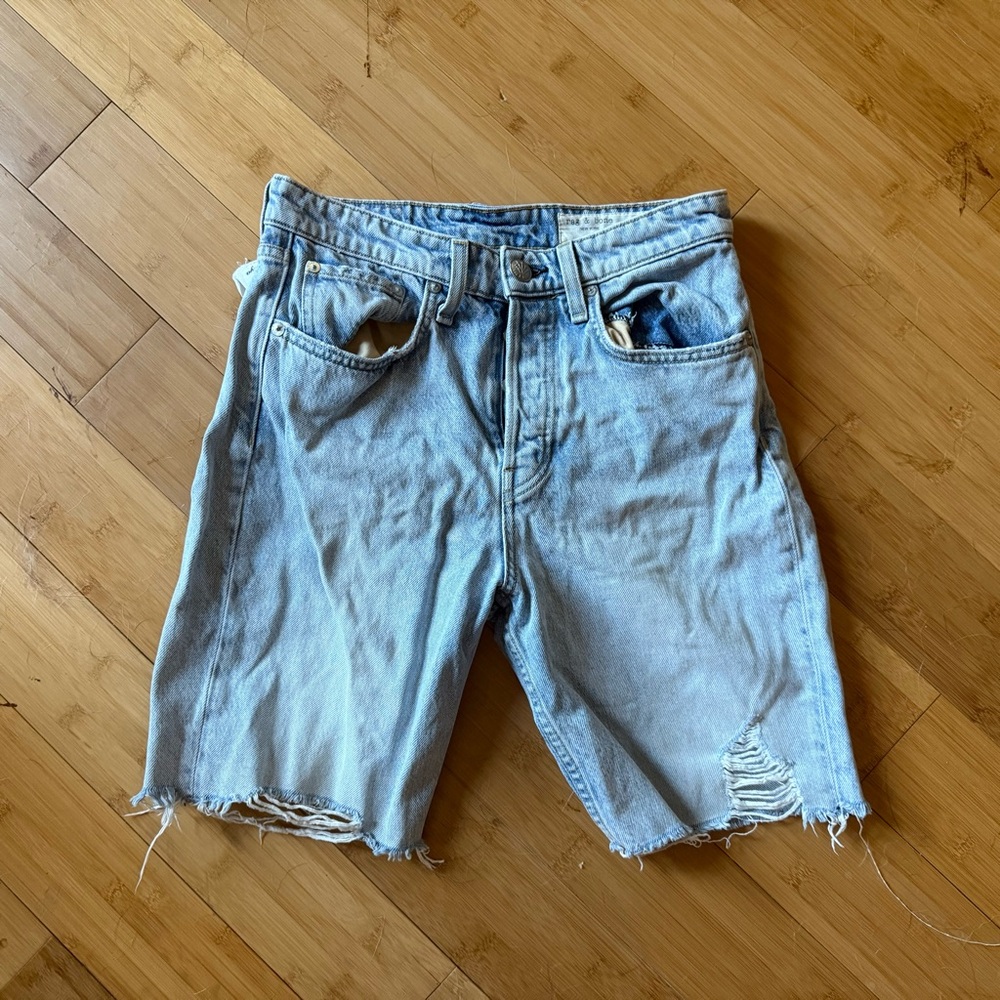 Rag & Bone Maya High Rise Denim Shorts in Montauk